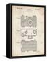 PP299-Vintage Parchment Argus C Camera Patent Poster-Cole Borders-Framed Stretched Canvas