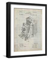 PP301-Antique Grid Parchment Lucidograph Camera Patent Poster-Cole Borders-Framed Giclee Print