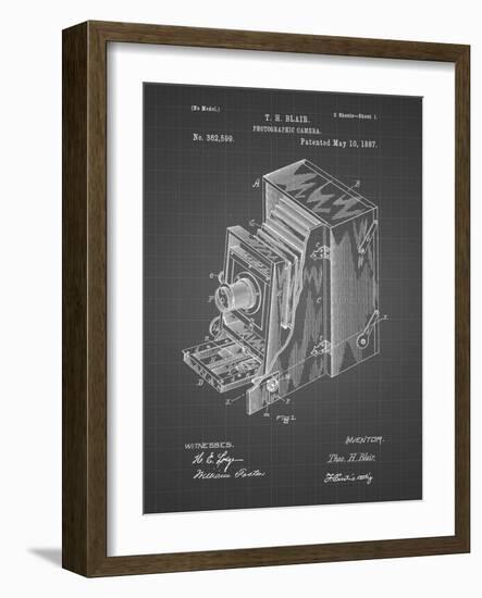 PP301-Black Grid Lucidograph Camera Patent Poster-Cole Borders-Framed Giclee Print