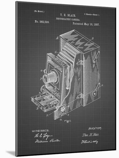 PP301-Black Grid Lucidograph Camera Patent Poster-Cole Borders-Mounted Giclee Print