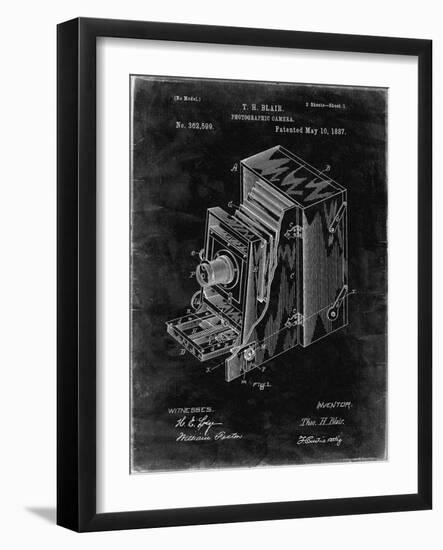 PP301-Black Grunge Lucidograph Camera Patent Poster-Cole Borders-Framed Giclee Print