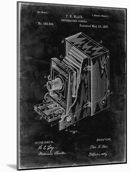 PP301-Black Grunge Lucidograph Camera Patent Poster-Cole Borders-Mounted Giclee Print