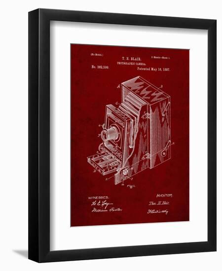 PP301-Burgundy Lucidograph Camera Patent Poster-Cole Borders-Framed Premium Giclee Print