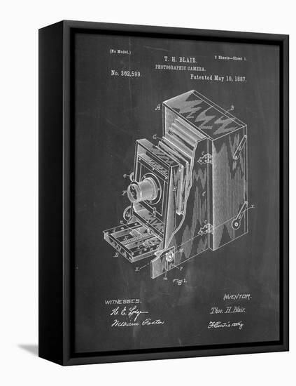 PP301-Chalkboard Lucidograph Camera Patent Poster-Cole Borders-Framed Stretched Canvas