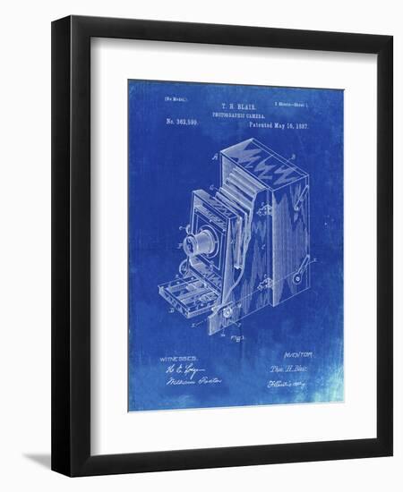 PP301-Faded Blueprint Lucidograph Camera Patent Poster-Cole Borders-Framed Premium Giclee Print