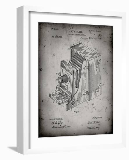 PP301-Faded Grey Lucidograph Camera Patent Poster-Cole Borders-Framed Giclee Print