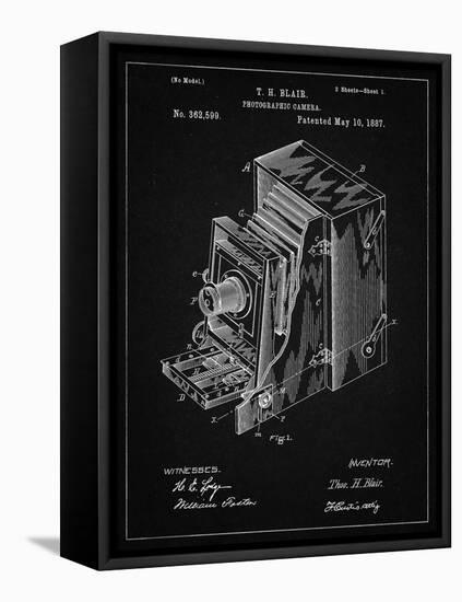 PP301-Vintage Black Lucidograph Camera Patent Poster-Cole Borders-Framed Stretched Canvas