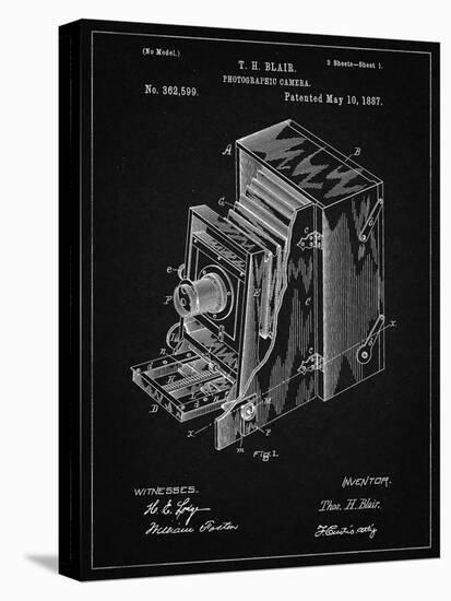 PP301-Vintage Black Lucidograph Camera Patent Poster-Cole Borders-Stretched Canvas