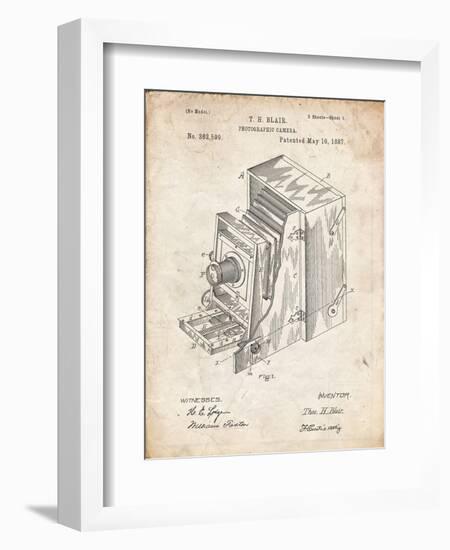 PP301-Vintage Parchment Lucidograph Camera Patent Poster-Cole Borders-Framed Giclee Print