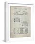 PP305-Antique Grid Parchment Porsche 911 Carrera Patent Poster-Cole Borders-Framed Giclee Print