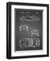 PP305-Black Grid Porsche 911 Carrera Patent Poster-Cole Borders-Framed Giclee Print