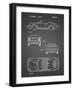 PP305-Black Grid Porsche 911 Carrera Patent Poster-Cole Borders-Framed Giclee Print