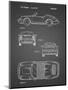 PP305-Black Grid Porsche 911 Carrera Patent Poster-Cole Borders-Mounted Premium Giclee Print