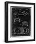 PP305-Black Grunge Porsche 911 Carrera Patent Poster-Cole Borders-Framed Giclee Print