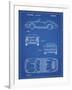 PP305-Blueprint Porsche 911 Carrera Patent Poster-Cole Borders-Framed Giclee Print