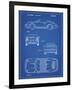 PP305-Blueprint Porsche 911 Carrera Patent Poster-Cole Borders-Framed Giclee Print