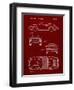 PP305-Burgundy Porsche 911 Carrera Patent Poster-Cole Borders-Framed Giclee Print