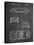 PP305-Chalkboard Porsche 911 Carrera Patent Poster-Cole Borders-Stretched Canvas