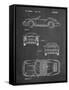 PP305-Chalkboard Porsche 911 Carrera Patent Poster-Cole Borders-Framed Stretched Canvas