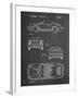 PP305-Chalkboard Porsche 911 Carrera Patent Poster-Cole Borders-Framed Giclee Print