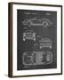 PP305-Chalkboard Porsche 911 Carrera Patent Poster-Cole Borders-Framed Giclee Print