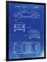 PP305-Faded Blueprint Porsche 911 Carrera Patent Poster-Cole Borders-Framed Premium Giclee Print