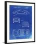 PP305-Faded Blueprint Porsche 911 Carrera Patent Poster-Cole Borders-Framed Giclee Print