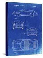 PP305-Faded Blueprint Porsche 911 Carrera Patent Poster-Cole Borders-Stretched Canvas