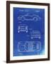 PP305-Faded Blueprint Porsche 911 Carrera Patent Poster-Cole Borders-Framed Giclee Print