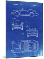 PP305-Faded Blueprint Porsche 911 Carrera Patent Poster-Cole Borders-Mounted Giclee Print