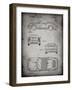 PP305-Faded Grey Porsche 911 Carrera Patent Poster-Cole Borders-Framed Giclee Print