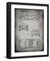 PP305-Faded Grey Porsche 911 Carrera Patent Poster-Cole Borders-Framed Giclee Print