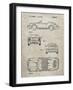 PP305-Sandstone Porsche 911 Carrera Patent Poster-Cole Borders-Framed Giclee Print