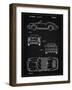 PP305-Vintage Black Porsche 911 Carrera Patent Poster-Cole Borders-Framed Giclee Print