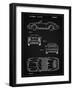 PP305-Vintage Black Porsche 911 Carrera Patent Poster-Cole Borders-Framed Giclee Print