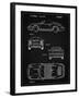 PP305-Vintage Black Porsche 911 Carrera Patent Poster-Cole Borders-Framed Giclee Print