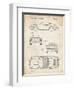 PP305-Vintage Parchment Porsche 911 Carrera Patent Poster-Cole Borders-Framed Giclee Print