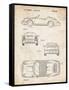 PP305-Vintage Parchment Porsche 911 Carrera Patent Poster-Cole Borders-Framed Stretched Canvas