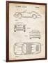 PP305-Vintage Parchment Porsche 911 Carrera Patent Poster-Cole Borders-Framed Giclee Print