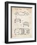 PP305-Vintage Parchment Porsche 911 Carrera Patent Poster-Cole Borders-Framed Premium Giclee Print