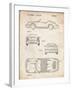 PP305-Vintage Parchment Porsche 911 Carrera Patent Poster-Cole Borders-Framed Giclee Print