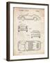 PP305-Vintage Parchment Porsche 911 Carrera Patent Poster-Cole Borders-Framed Giclee Print
