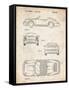 PP305-Vintage Parchment Porsche 911 Carrera Patent Poster-Cole Borders-Framed Stretched Canvas