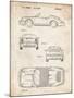 PP305-Vintage Parchment Porsche 911 Carrera Patent Poster-Cole Borders-Mounted Giclee Print