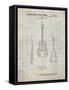 PP306-Antique Grid Parchment Buck Owens American Guitar Patent Poster-Cole Borders-Framed Stretched Canvas