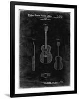 PP306-Black Grunge Buck Owens American Guitar Patent Poster-Cole Borders-Framed Giclee Print