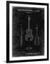 PP306-Black Grunge Buck Owens American Guitar Patent Poster-Cole Borders-Framed Giclee Print