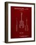 PP306-Burgundy Buck Owens American Guitar Patent Poster-Cole Borders-Framed Giclee Print