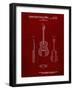 PP306-Burgundy Buck Owens American Guitar Patent Poster-Cole Borders-Framed Giclee Print