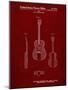 PP306-Burgundy Buck Owens American Guitar Patent Poster-Cole Borders-Mounted Giclee Print